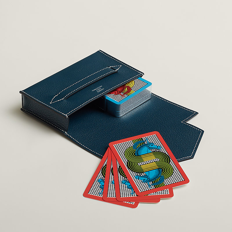 Etui à cartes de bridge Lord Pocket - Bleu | Hermès Belgique